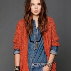 Free People Oh La La Chunky Knit Cardigan